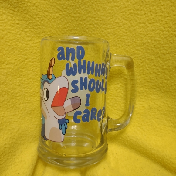 Unicorse bluey 16 oz beer mug - Picture 3 of 6